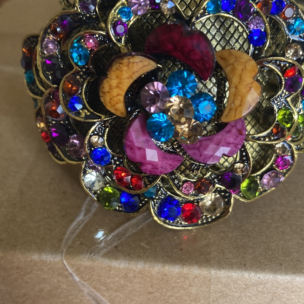 Mixed Gemstone Statement Bracelet - image 3